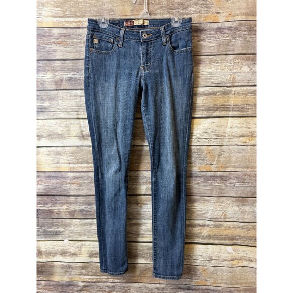 Big Star Alex Mid Rise Skinny Jeans Size 27 x 32 Denim Buckle Stretch - Picture 2 of 6
